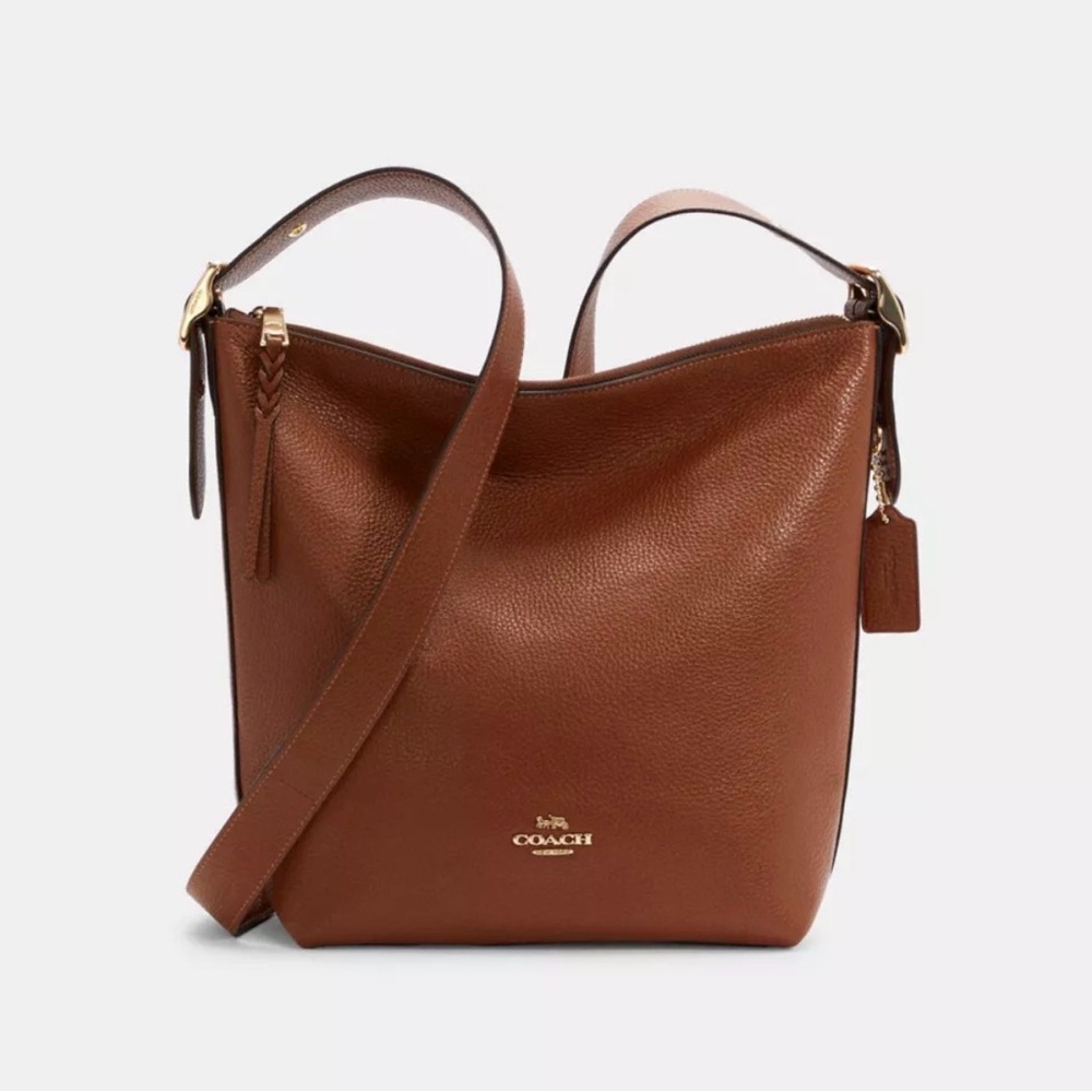 Coach Val Duffle Bag in Redwood Pebbled Leather C2818